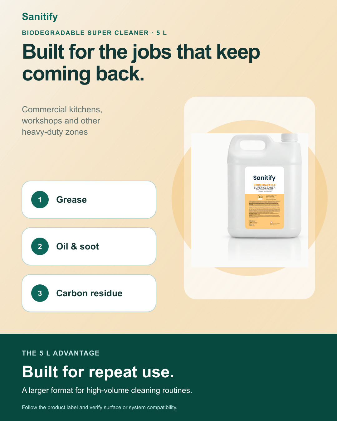 Biodegradable Super Cleaner 5L - view 2