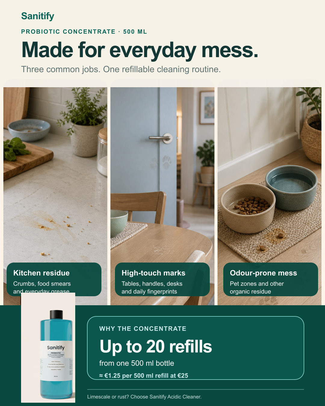 Probioottinen yleispuhdistusaine, tiiviste 500ml - näkymä 3